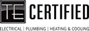 TE Certified, Electrical, Plumbing, Heating & Cooling logo